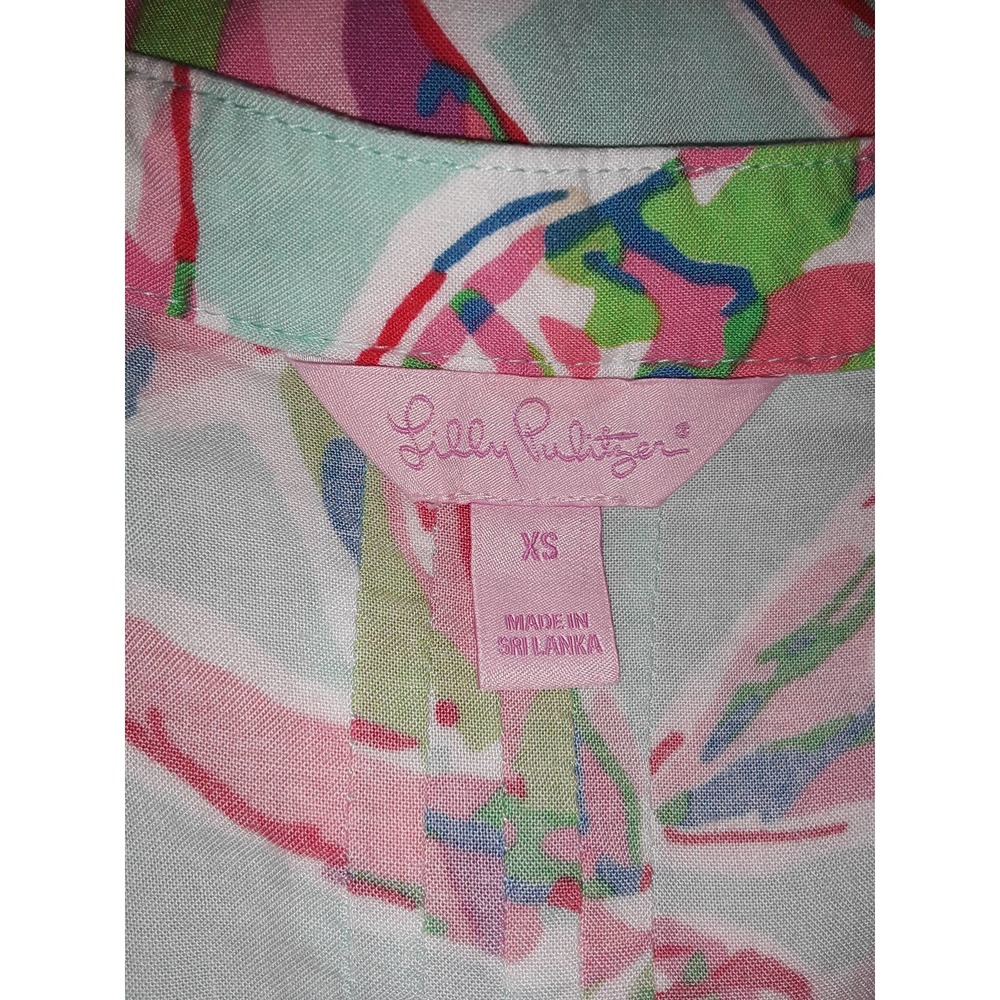Lilly Pulitzer Sz. XS DOROTHY In The Vias Floral Long Sleeve Top - Picture 4 of 8